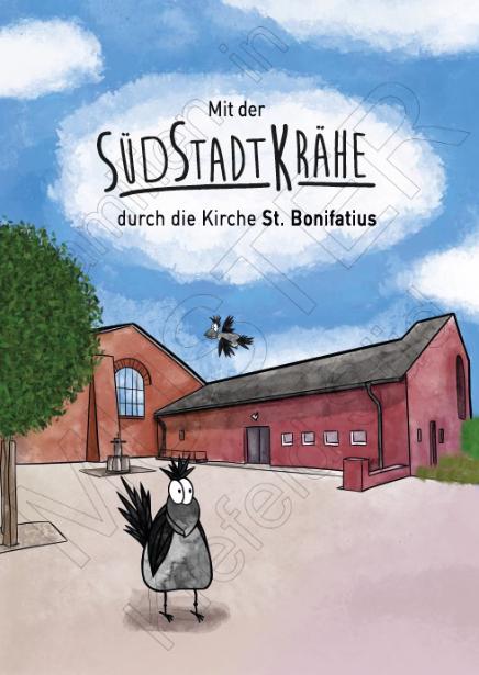 Vorderseite mit Titel und Zeichnung der Kirche