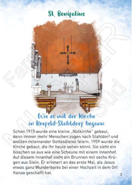 Seite 3: Bild vom Innenraum der Kirche mit Erklärung zur Geschichte der Kirche
