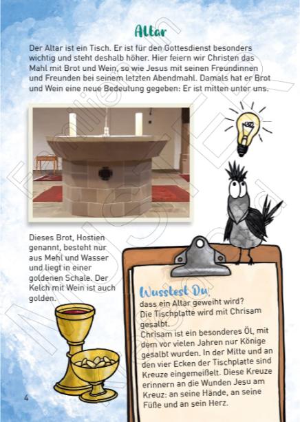 Seite 4: Erklärung und Fotos zum Altar