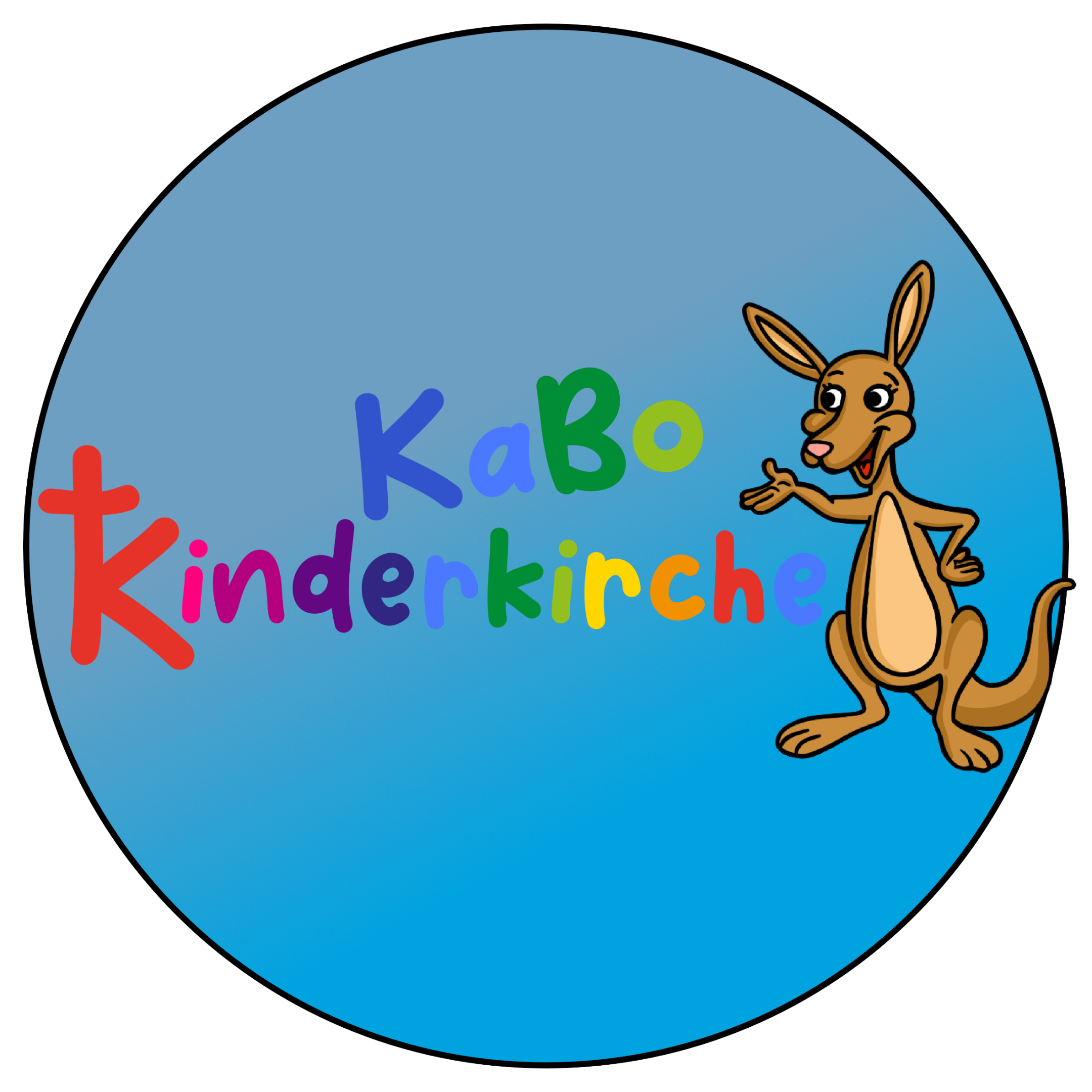 Kreisbild: Logo KaBo Kinderkriche mit Maskottchen Känguru