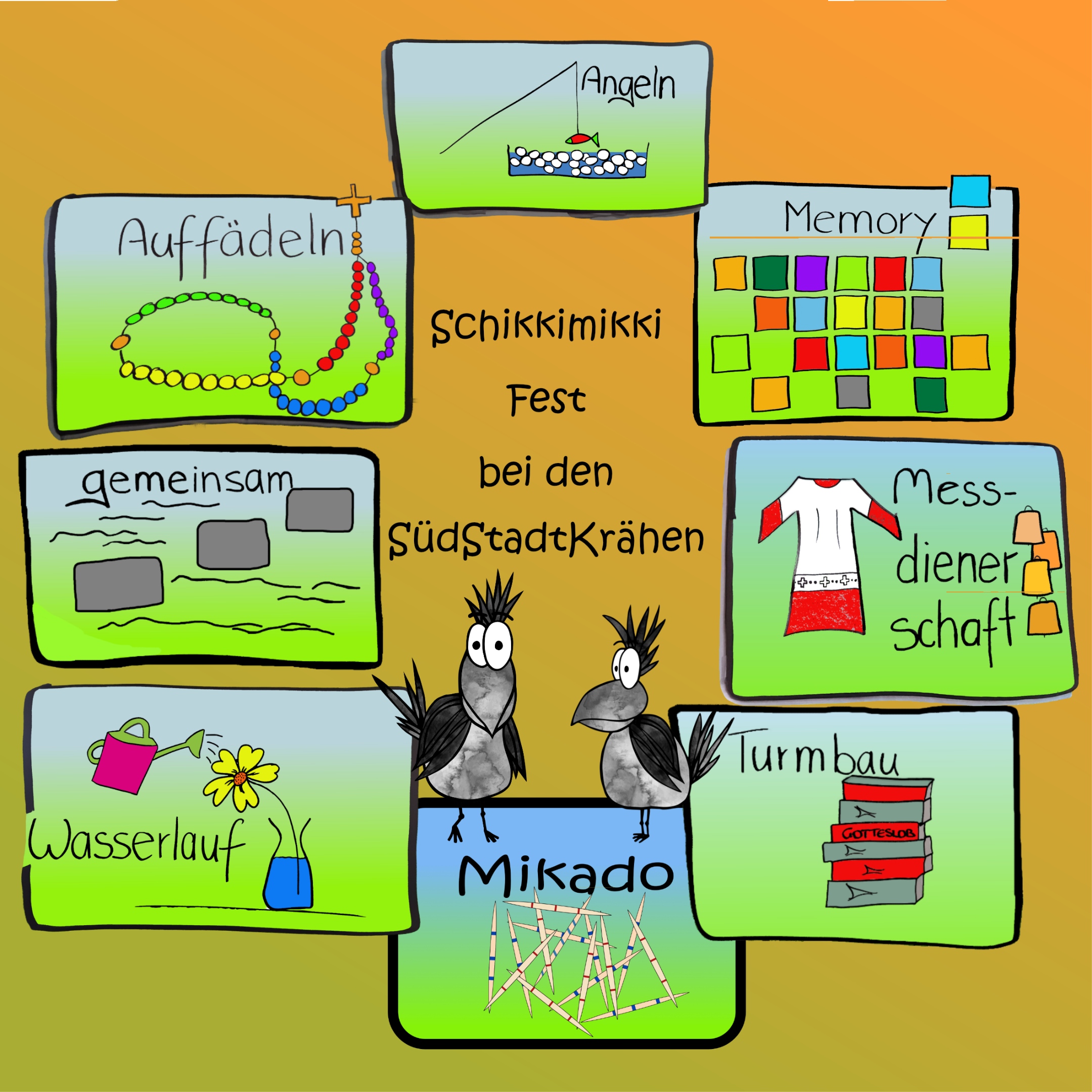 Zeichnung aller Spiele mit zwei SüdStadtKrähen